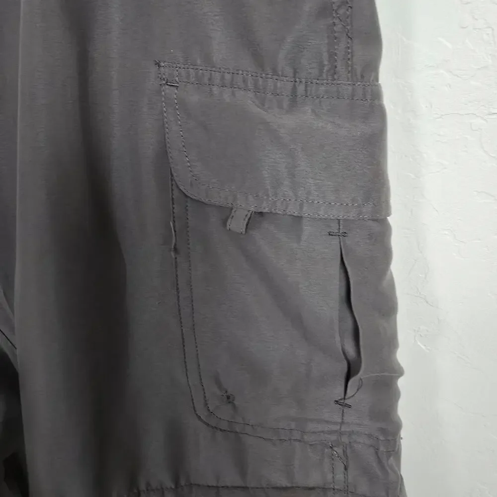 Y2K Men’s Convertible Cargo Zip Off Pants Grunge Streetwear Ripstop Gorpcore XL